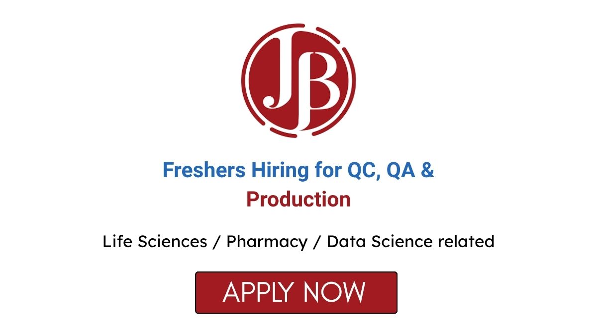 Freshers Hiring for QC QA & Production Roles