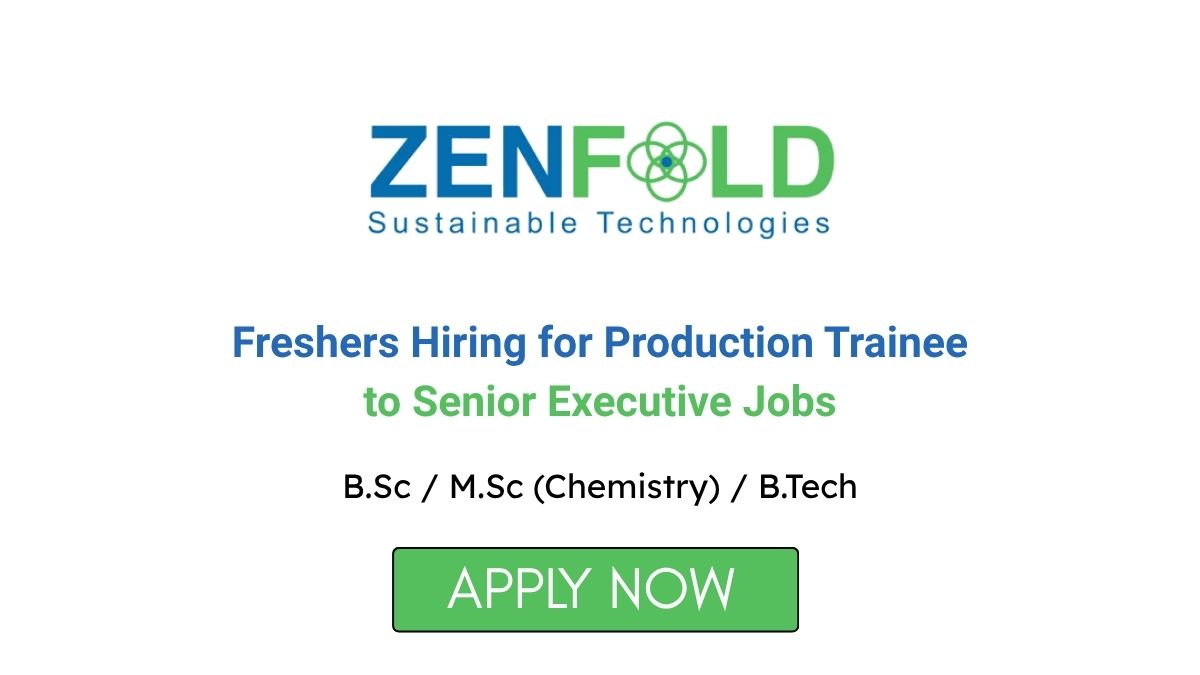 Freshers Hiring for Production Trainee to Senior Executive Jobs