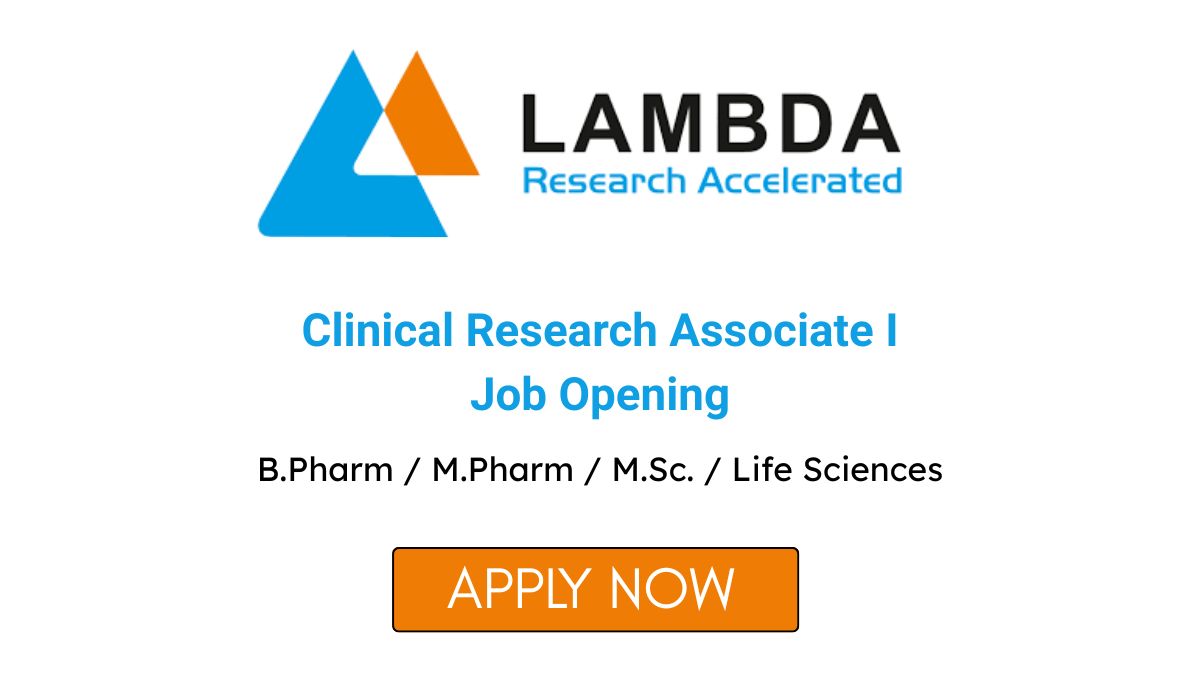 Clinical Research Associate I Job Opening in Ahmedabad