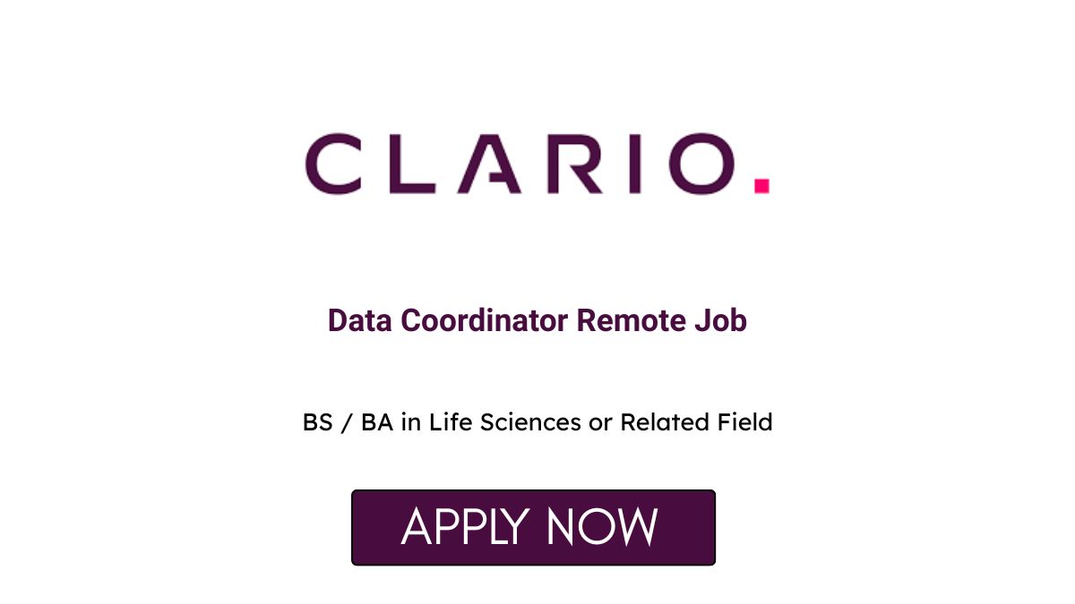 Data Coordinator Remote Job at Clario
