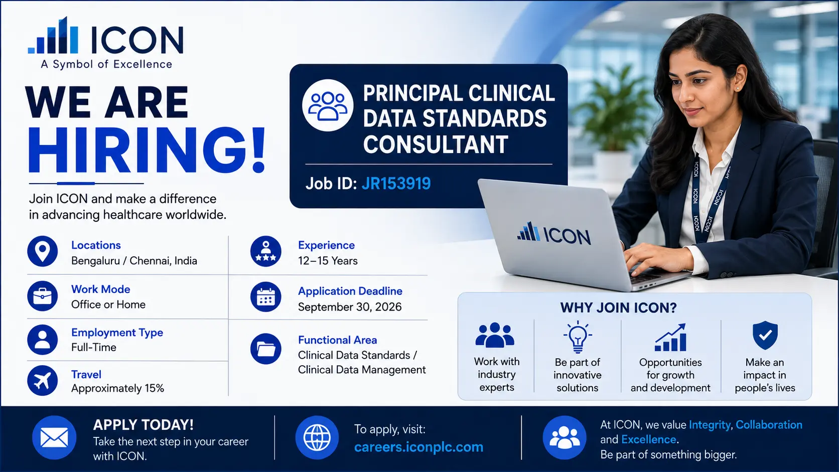ICON Hiring for Principal Clinical Data Standards Consultant