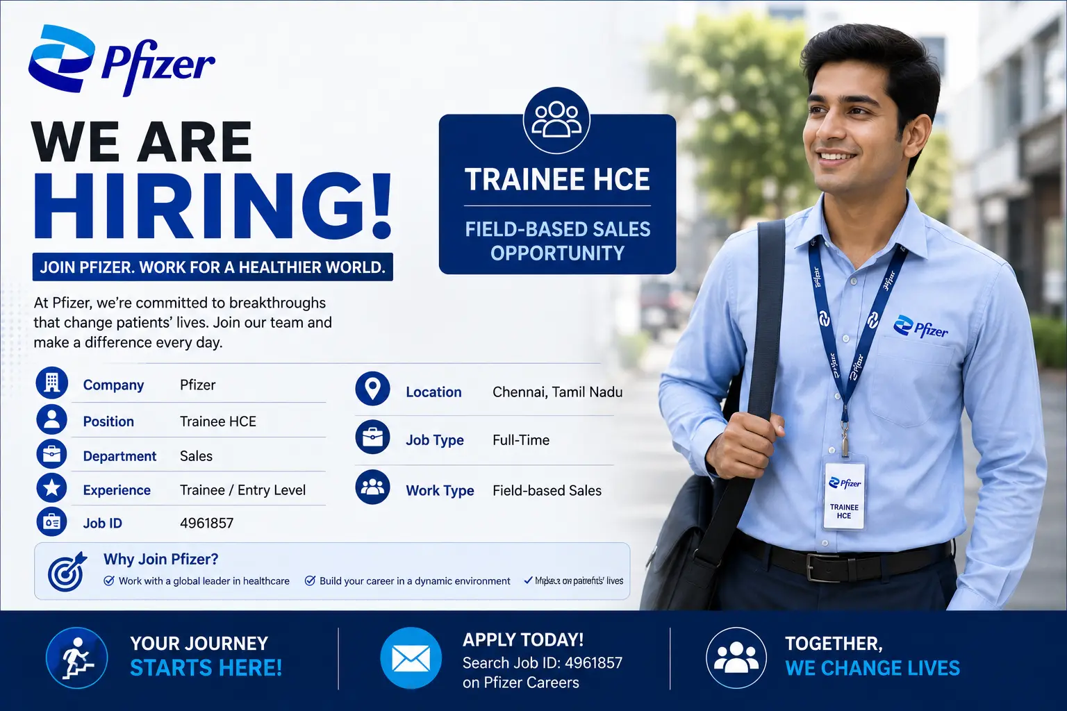 Pfizer Freshers Hiring Trainee HCE