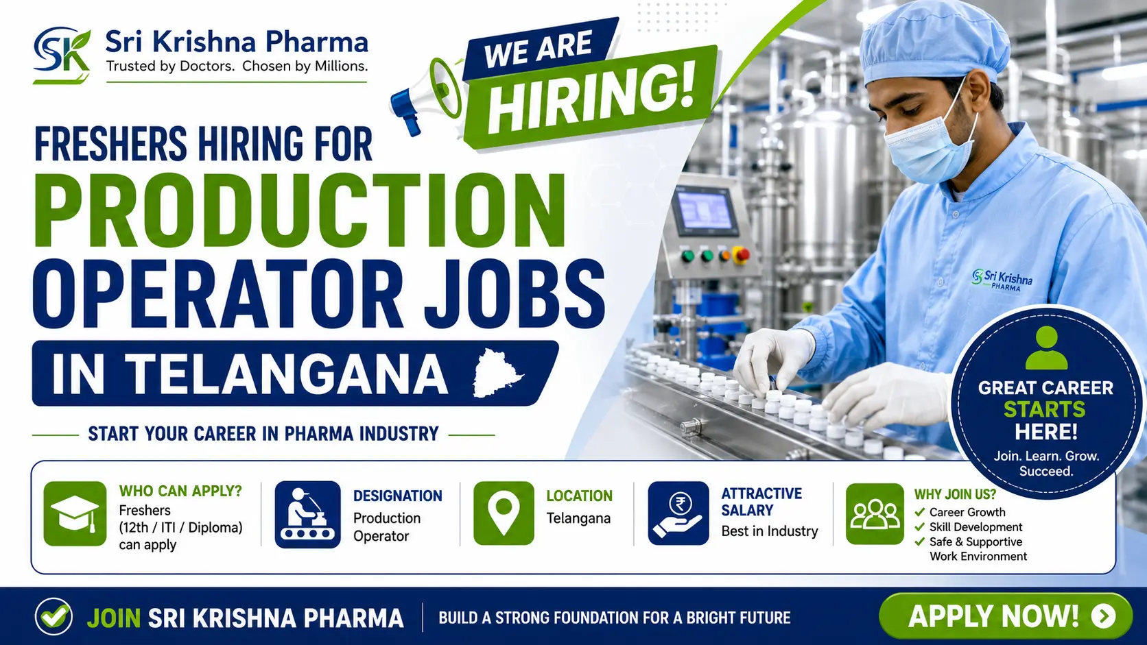 Freshers Hiring for Production Operator Jobs
