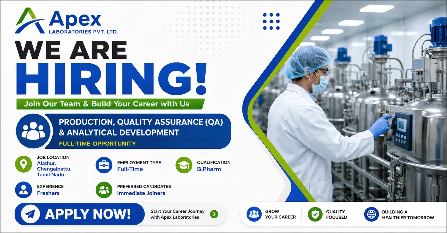 Freshers Hiring for Production