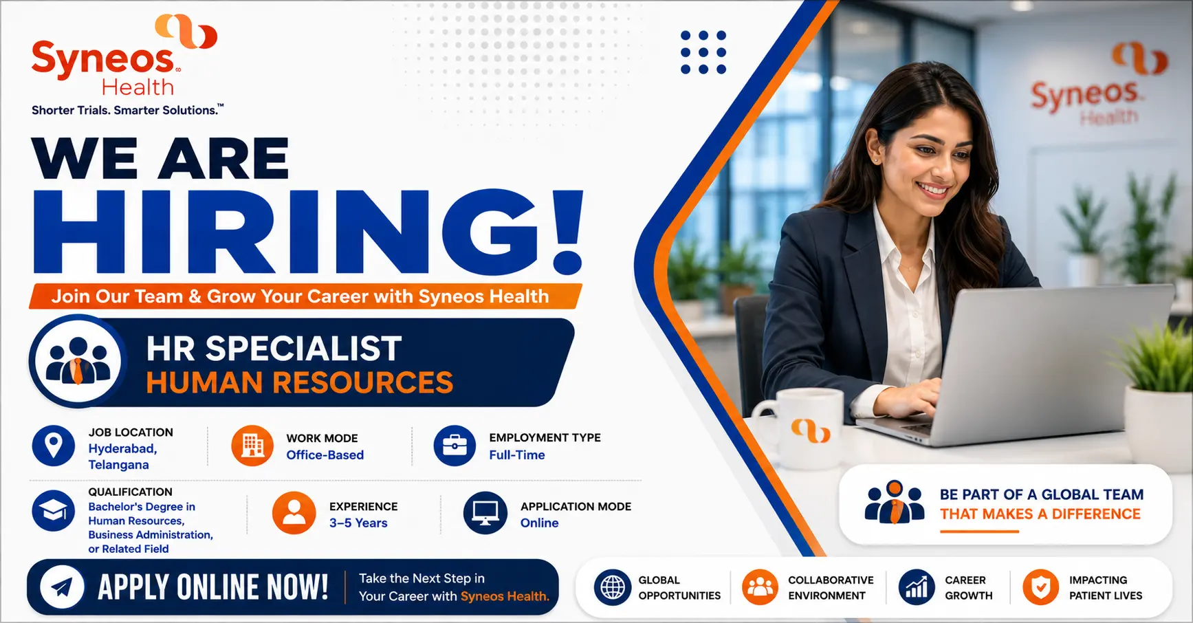 Syneos Health Hiring for HR Specialist Vacancy in Hyderabad