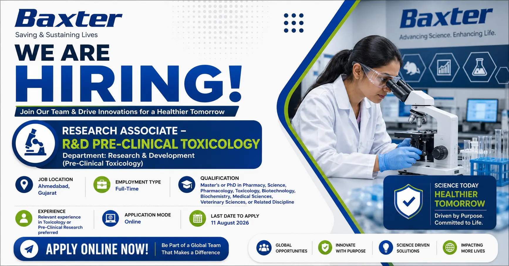 Baxter Hiring Research Associate R&D