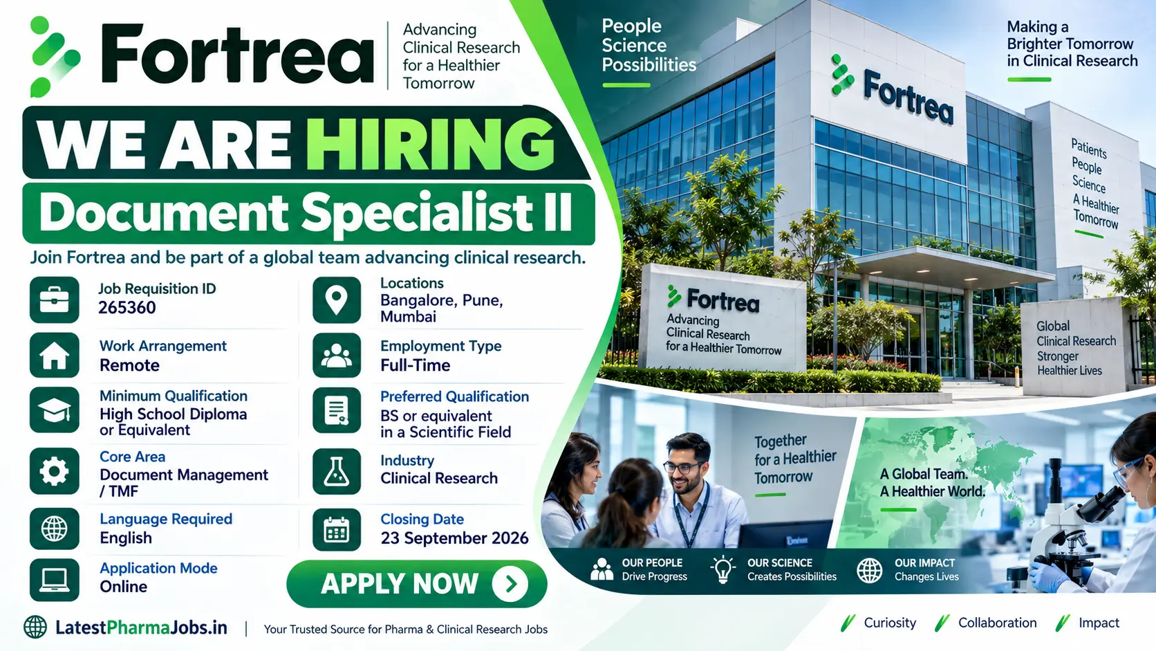 Remote Job Hiring Document Specialist II at Fortrea