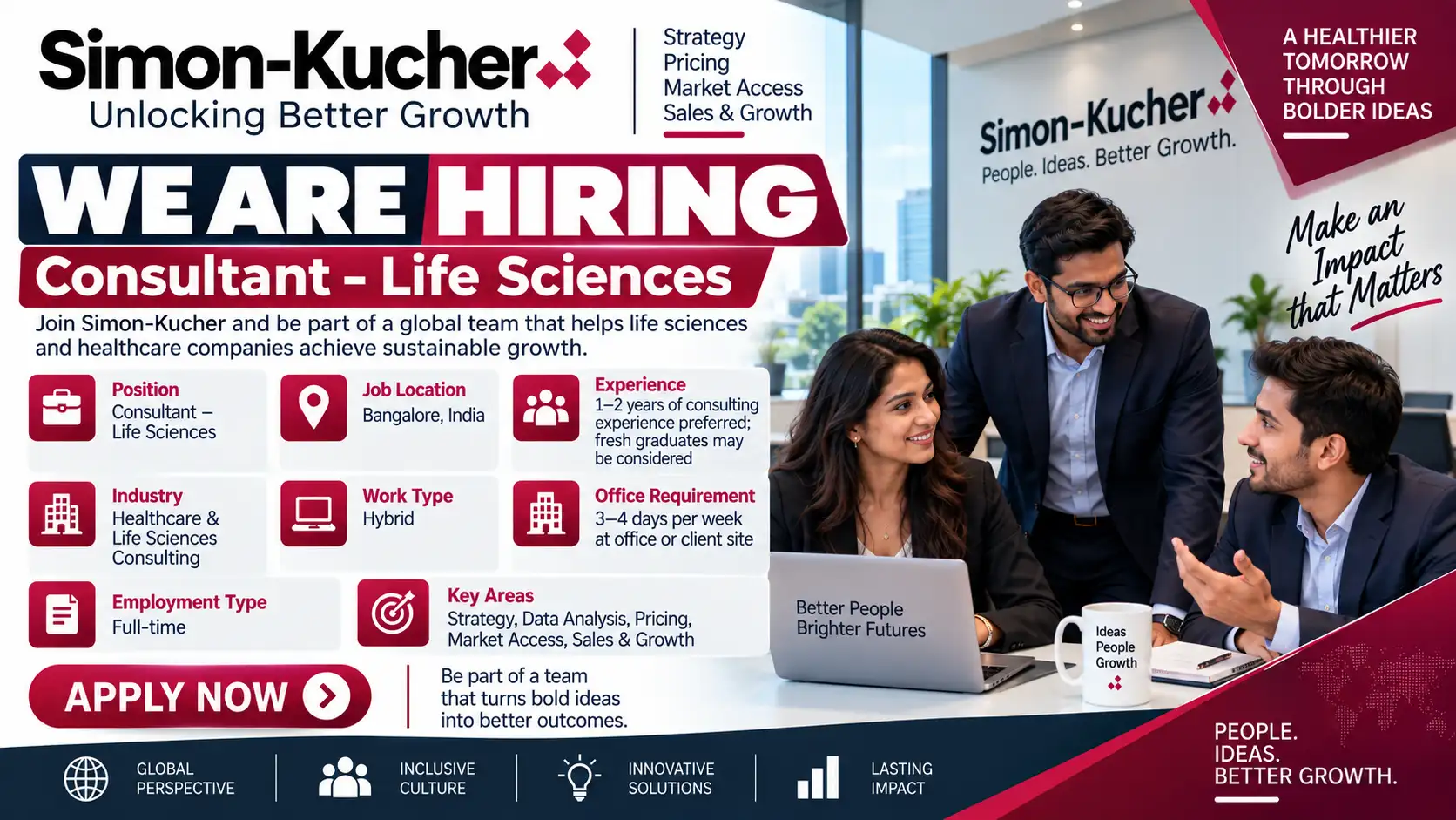 Simon-Kucher Hiring Consultant – Life Sciences Job in Bangalore