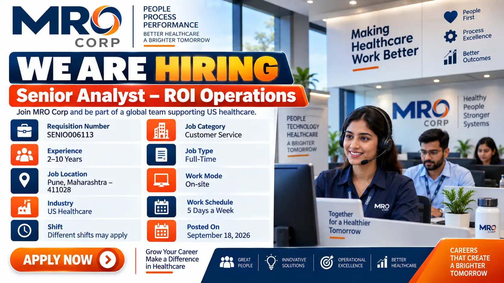 MRO Corp Hiring Senior Analyst – ROI Operations Job in Pune