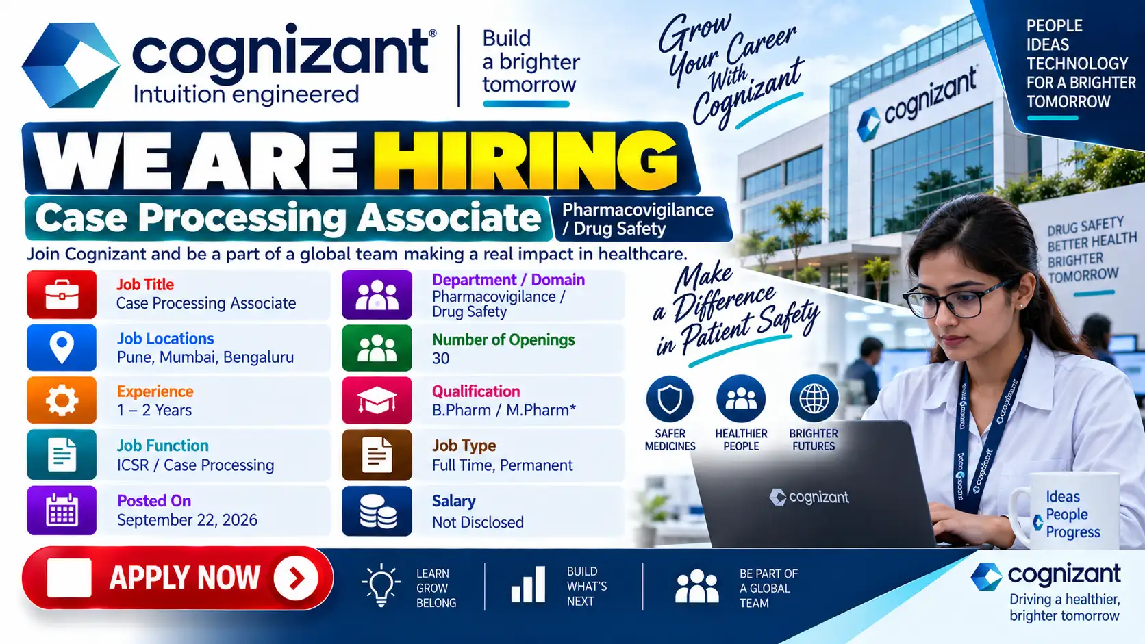 Cognizant Hiring Case Processing Associate – Pharmacovigilance Jobs
