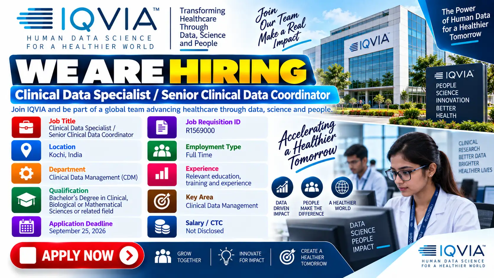 IQVIA Hiring Clinical Data Specialist Job in Kochi