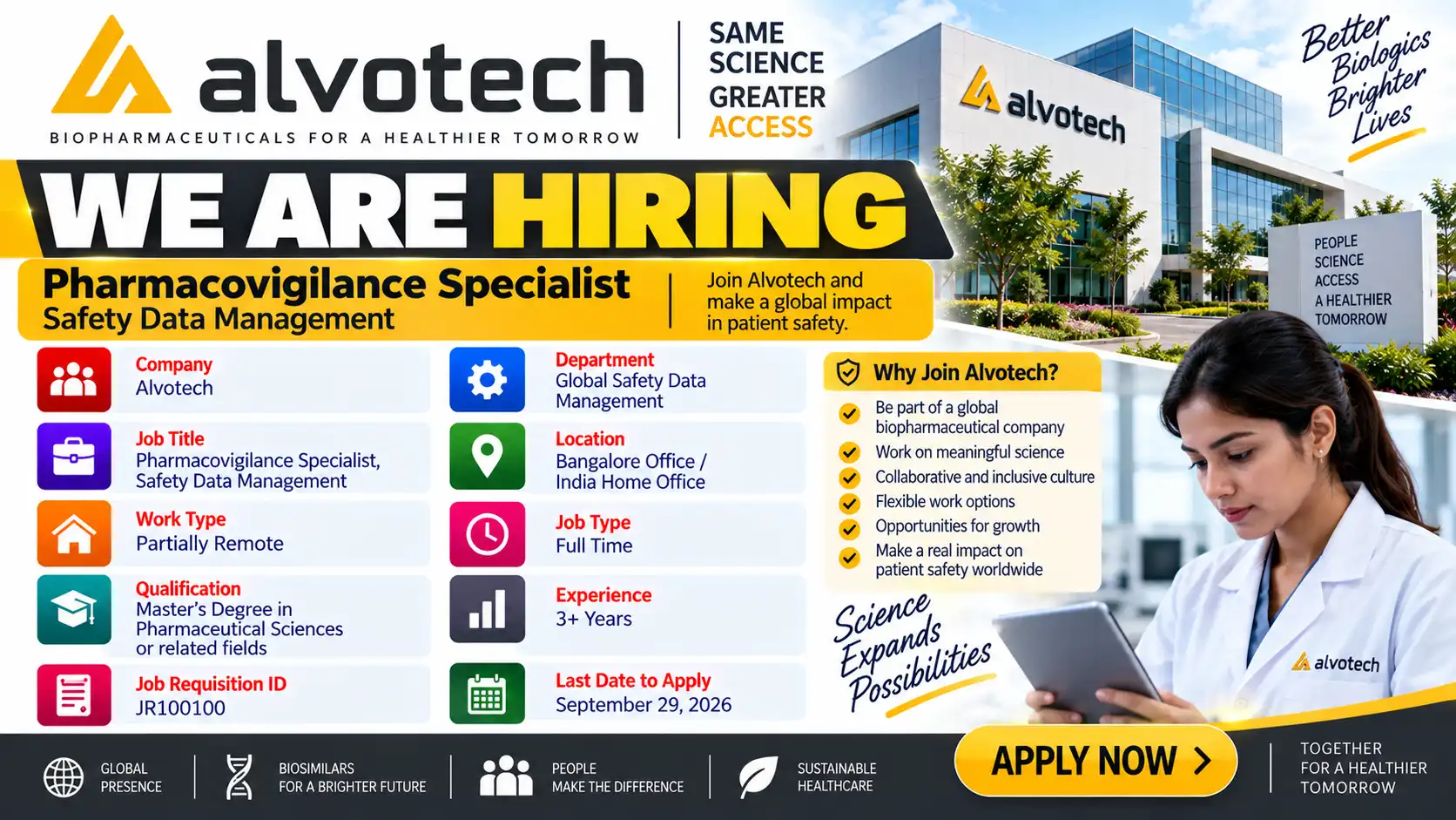 Alvotech Remote Hiring Pharmacovigilance Specialist