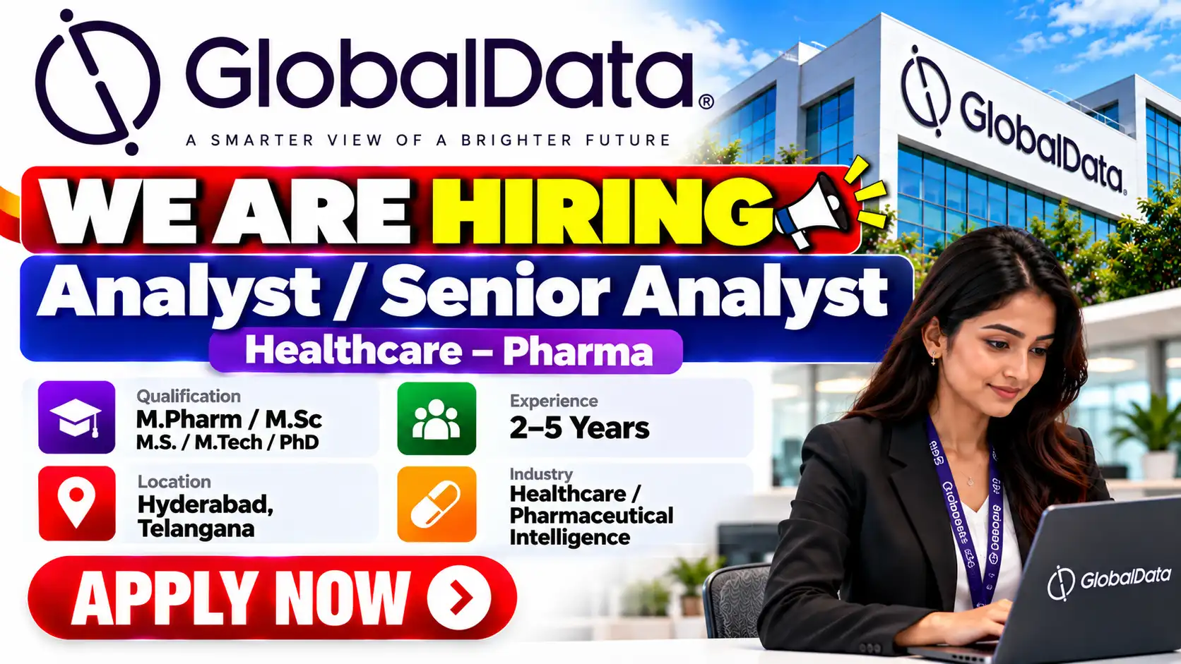 GlobalData Hiring Analyst/Sr. Analyst Pharma Jobs in Hyderabad