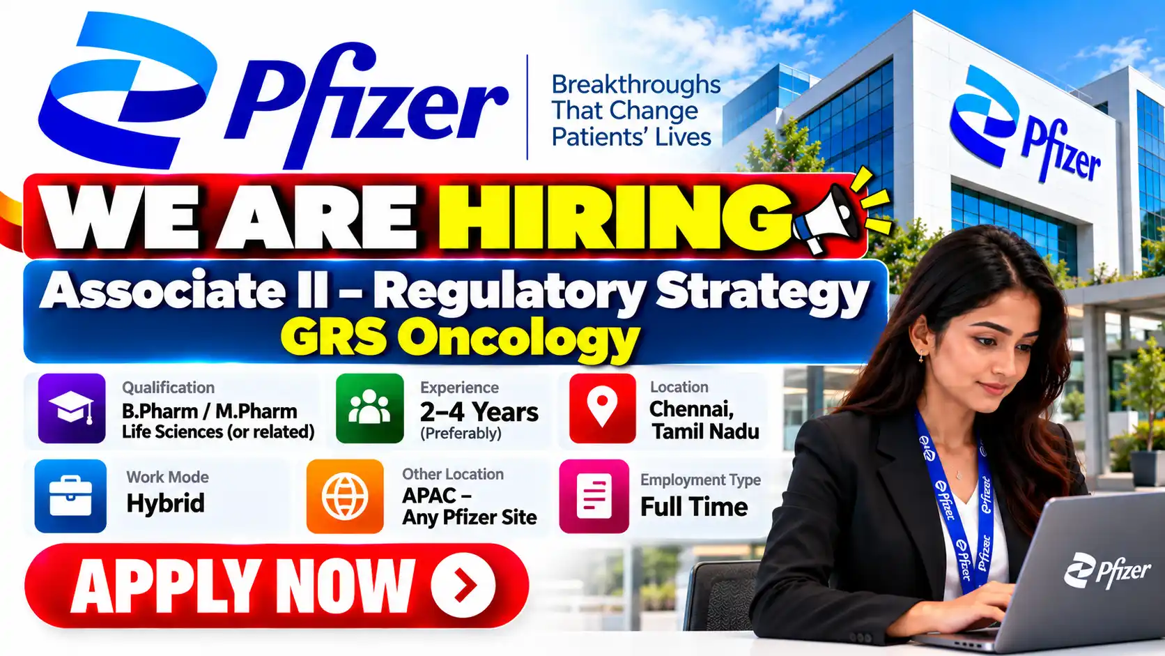 Pfizer Hiring Associate II Regulatory Strategy Job in Chennai