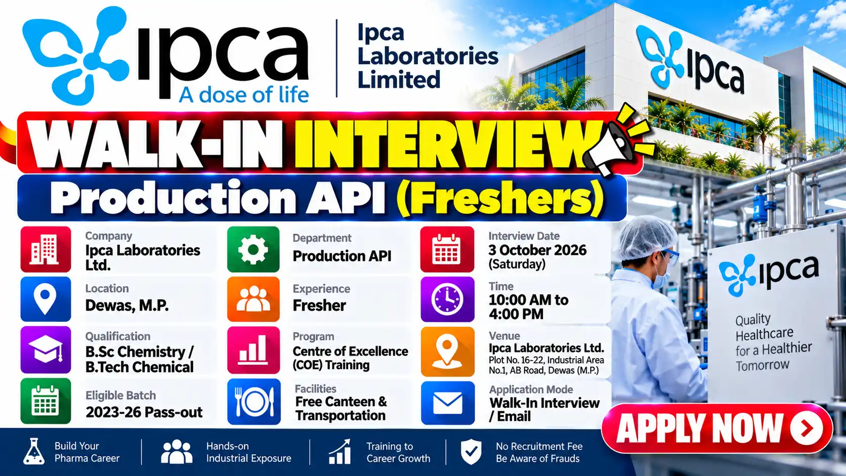 Fresher Production API Jobs – Walk-In Interview in Dewas