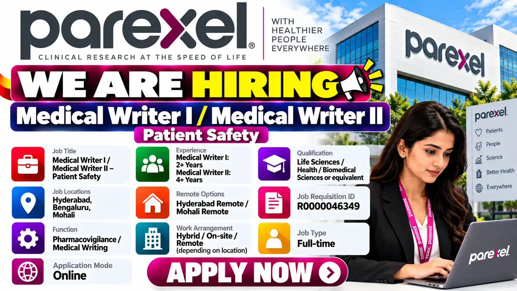 Parexel Hiring Medical Writer Patient Safety Jobs
