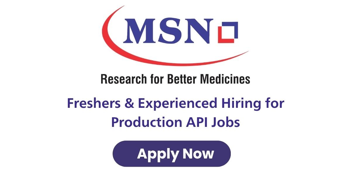 Freshers & Experienced Hiring for Production API Jobs
