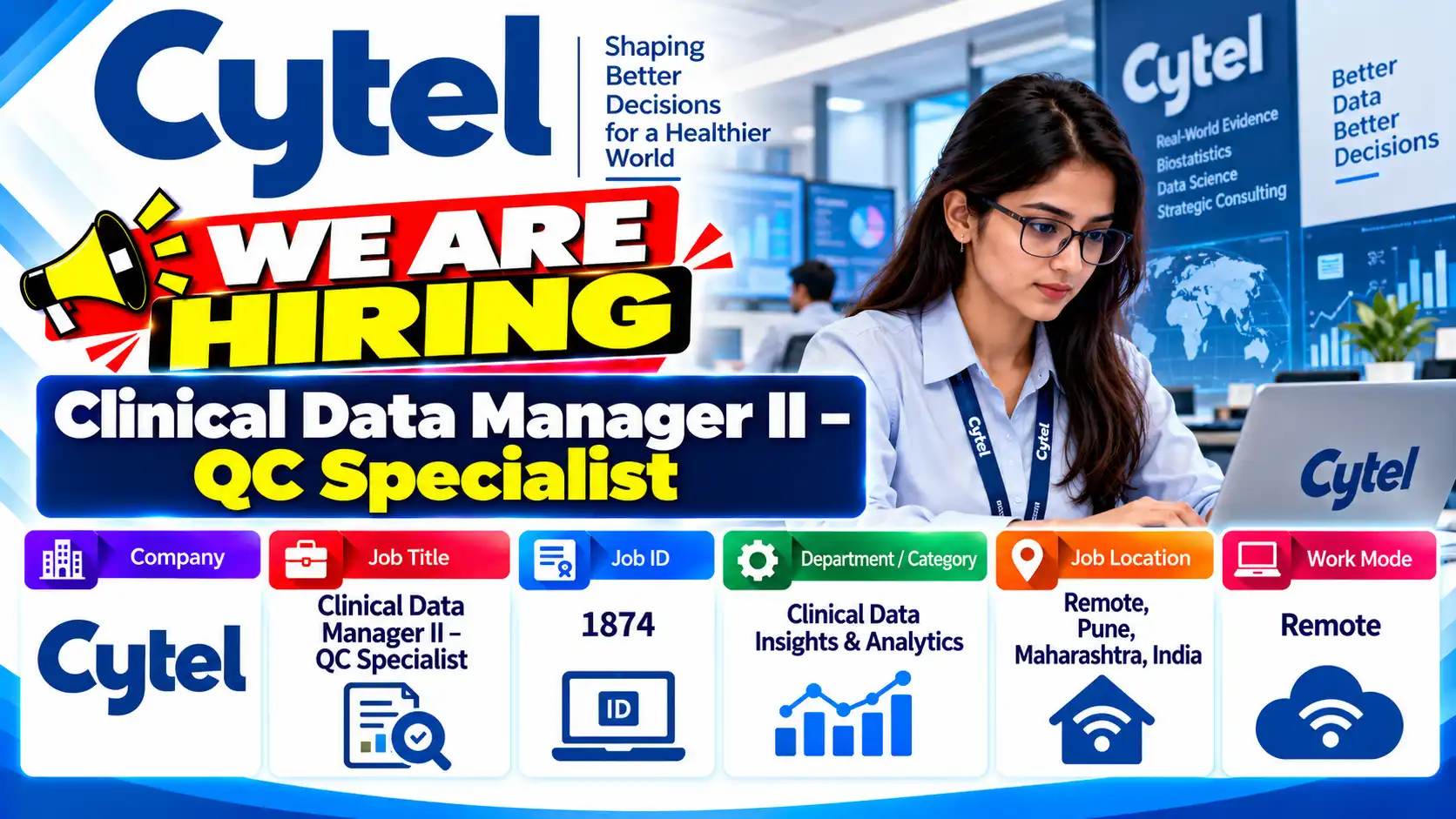 Cytel Hiring Clinical Data Manager II – QC Specialist Remote Job