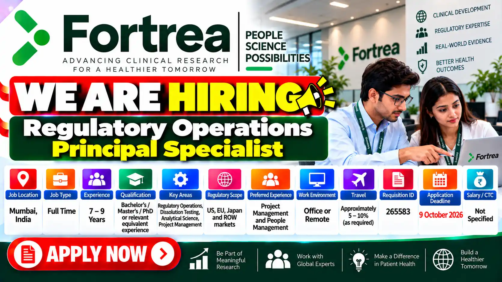 Regulatory Affairs Job in Mumbai at Fortrea