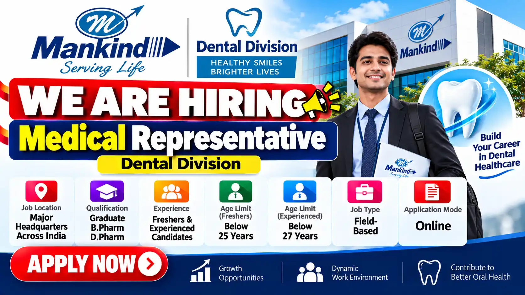 Mankind Pharma Hiring Medical Representative Jobs