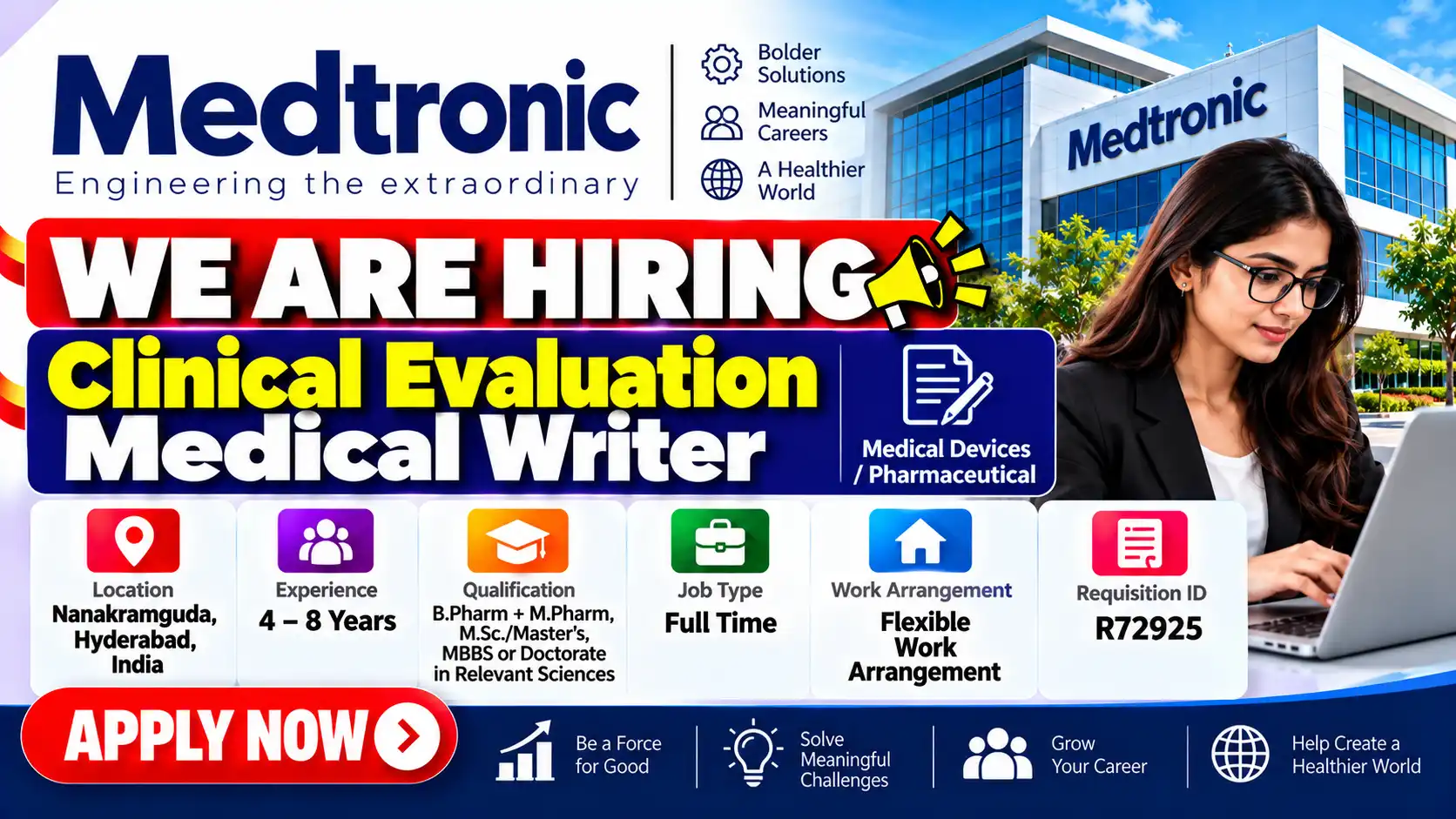 Medtronic Hiring Clinical Evaluation Medical Writer Job