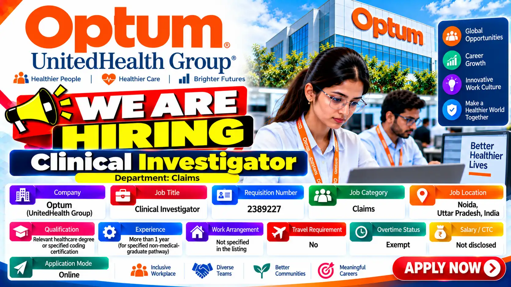 Optum Hiring Clinical Investigator Job