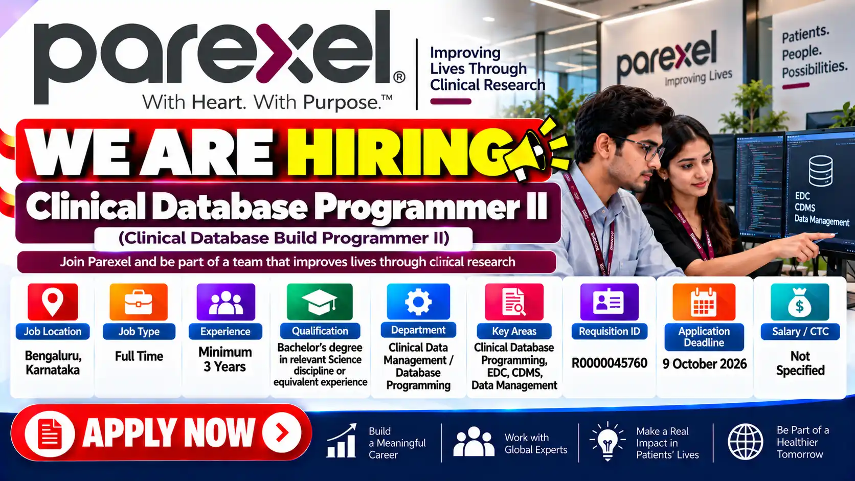 Parexel Hiring Clinical Database Programmer II Jobs
