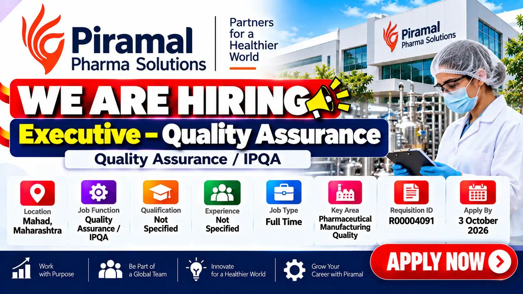 Executive – Quality Assurance Job in Mahad