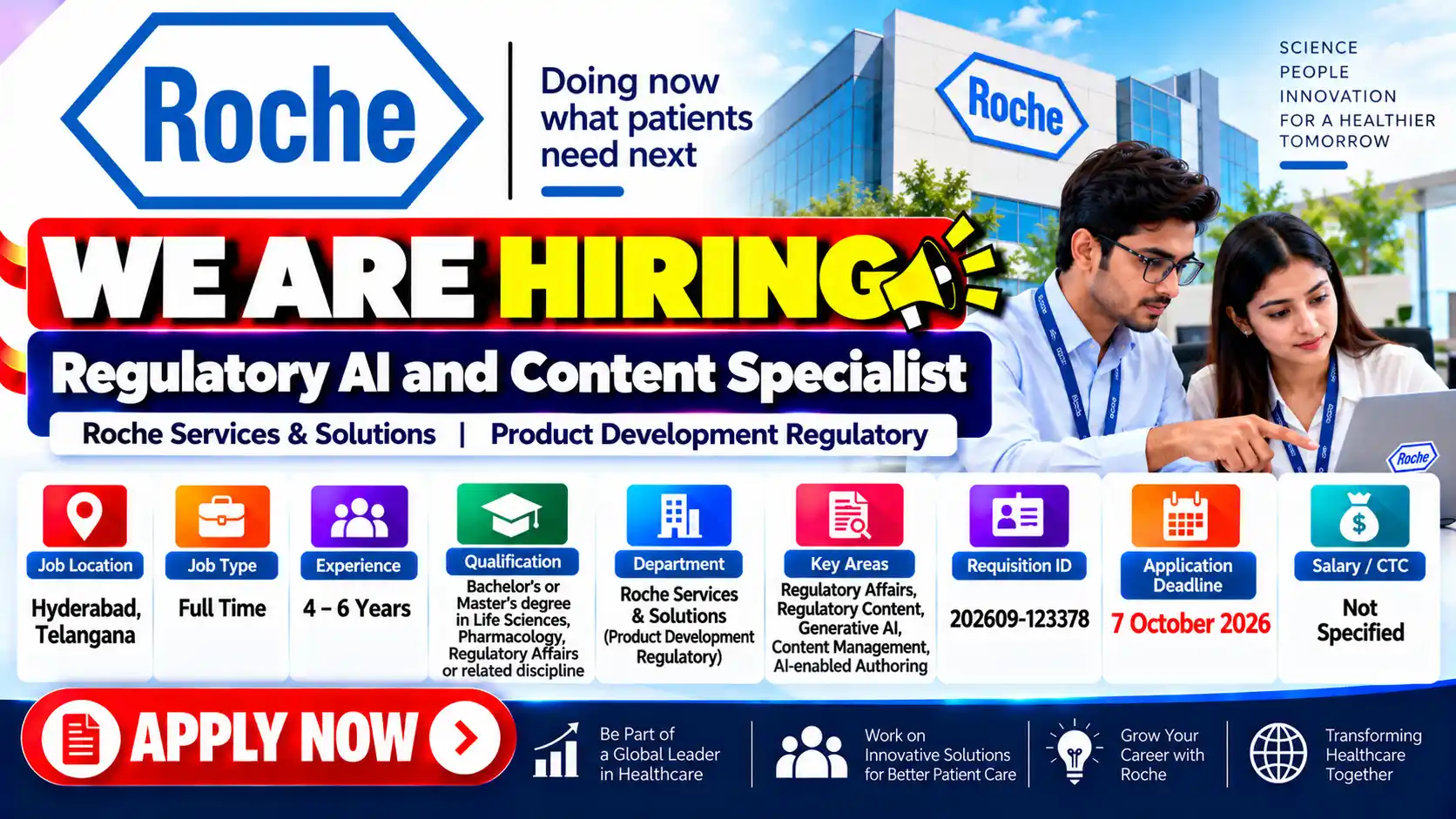 Regulatory Affairs Job in Hyderabad at Roche