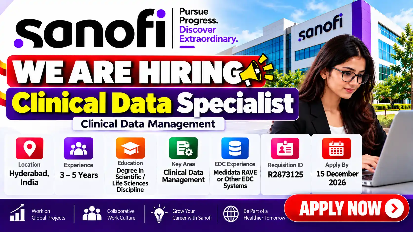 Clinical Data Specialist Job in Hyderabad at Sanofi