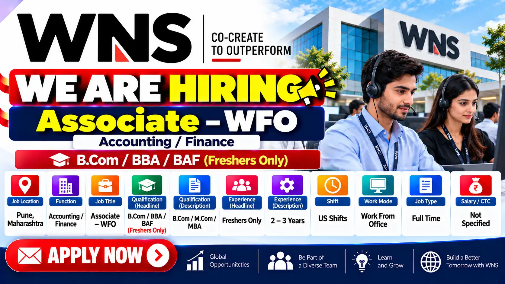 WNS Hiring Accounting Associate Jobs for Freshers
