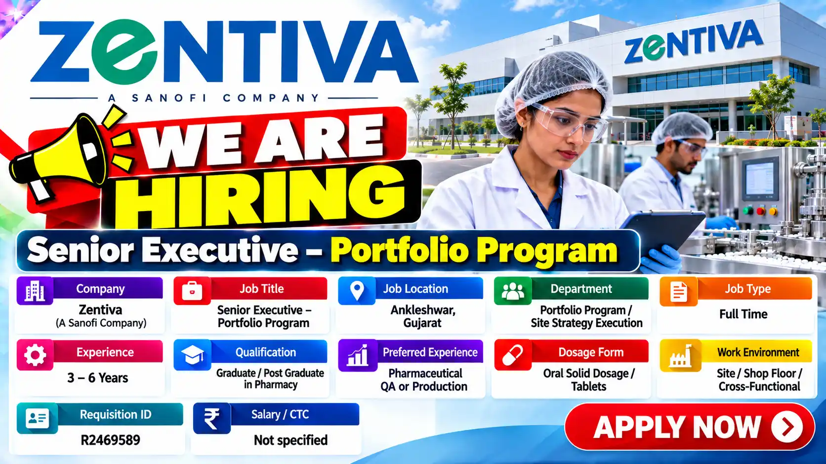 Zentiva Hiring Senior Executive – Portfolio Program Job